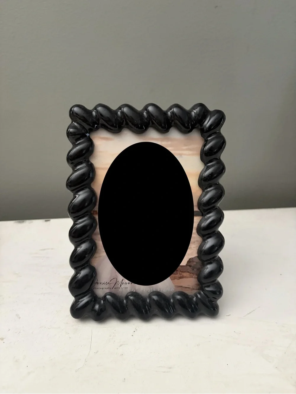 Black Twisted Resin Photo Frame - Home Accents
